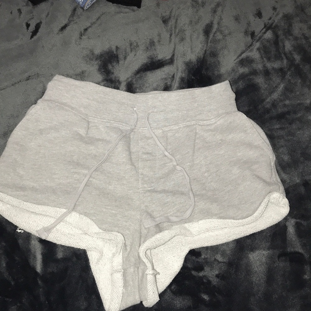 Gray lounging shorts
